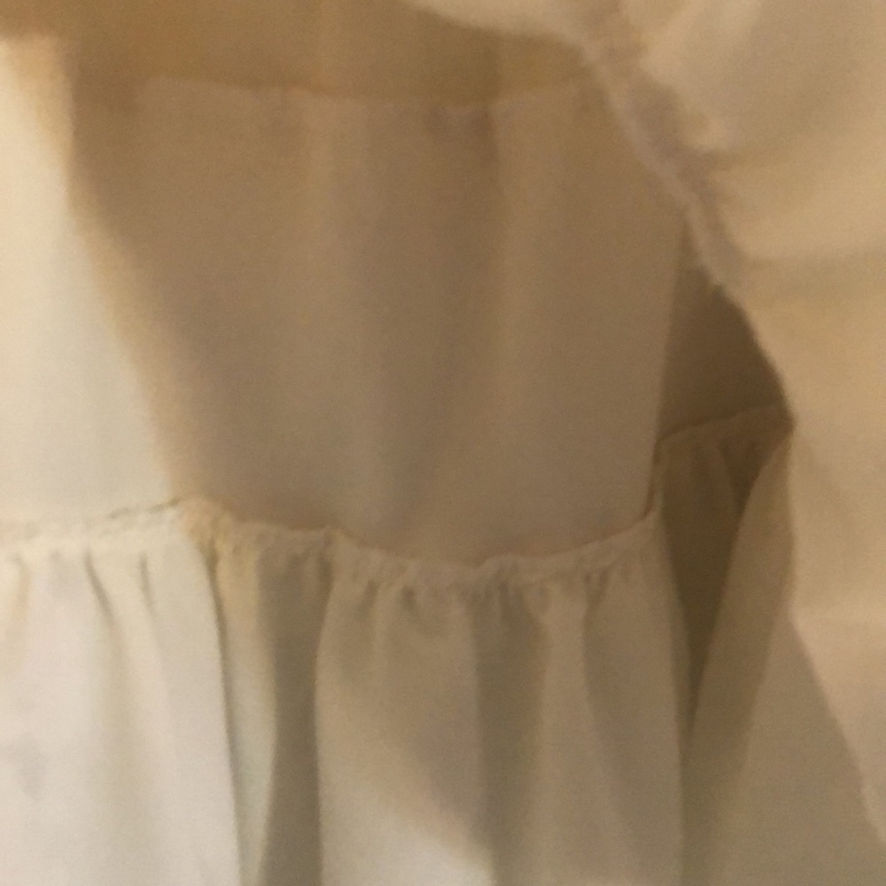 Express Ivory Color Tiered Lace Ruffled Mini-Skirt - Picture 6 of 7